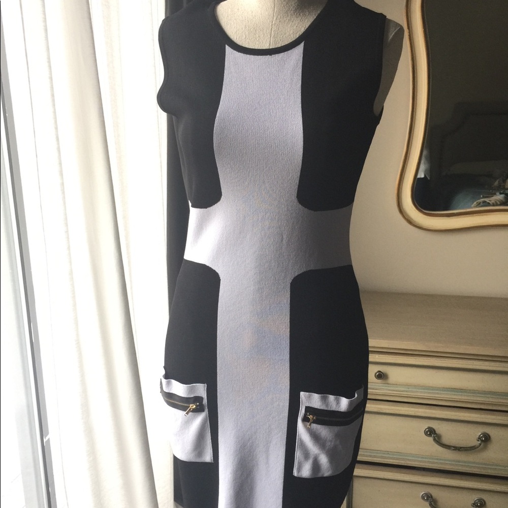 Mod Black and White Dress